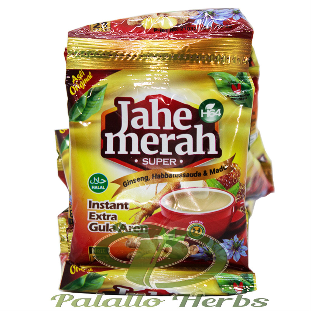 

Jahe Merah Super plus ginseng habbat madu H64 | Jahe Merah Instan extra Gula Aren