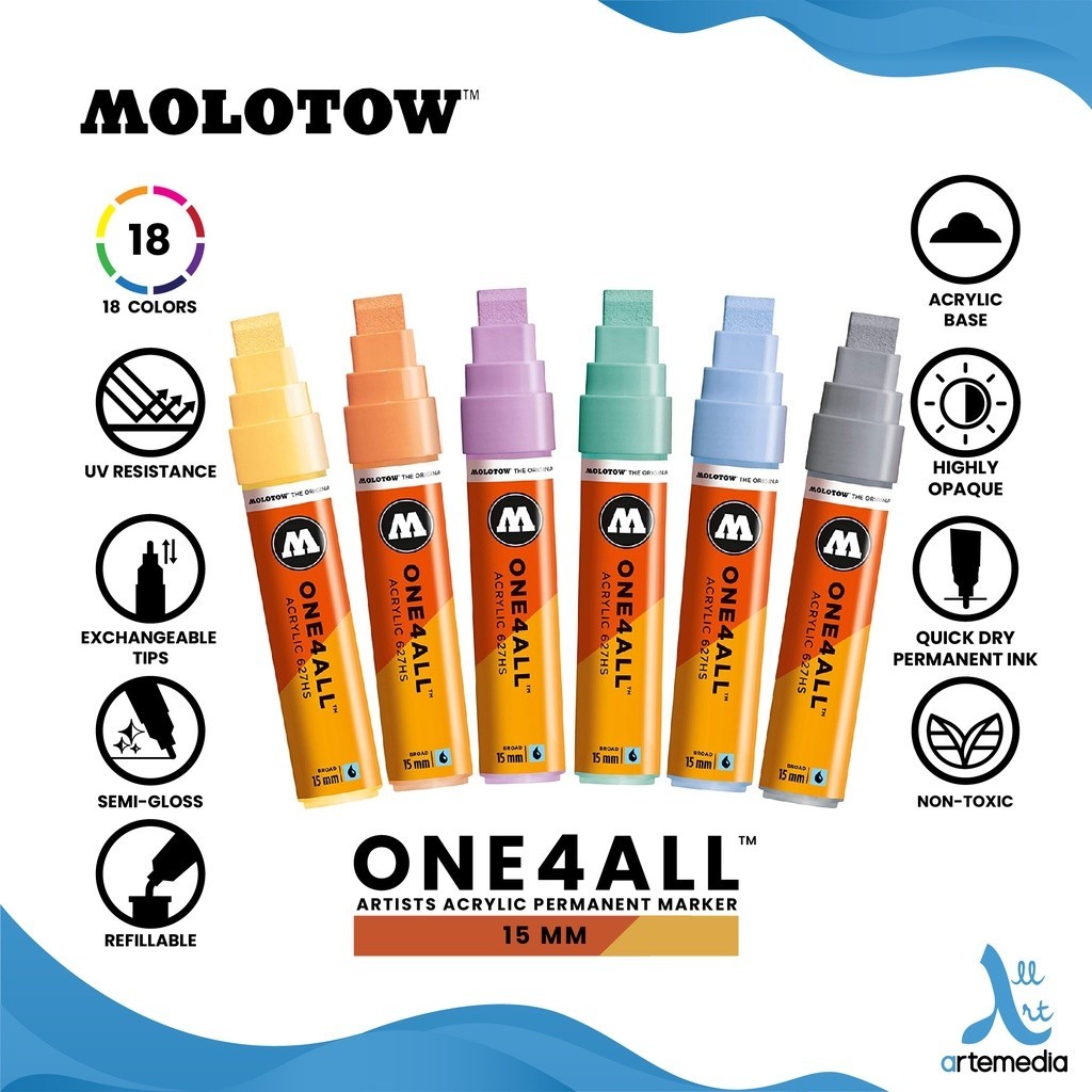 

Spidol Permanen Molotow One4All 15mm Acrylic Paint Marker Warna