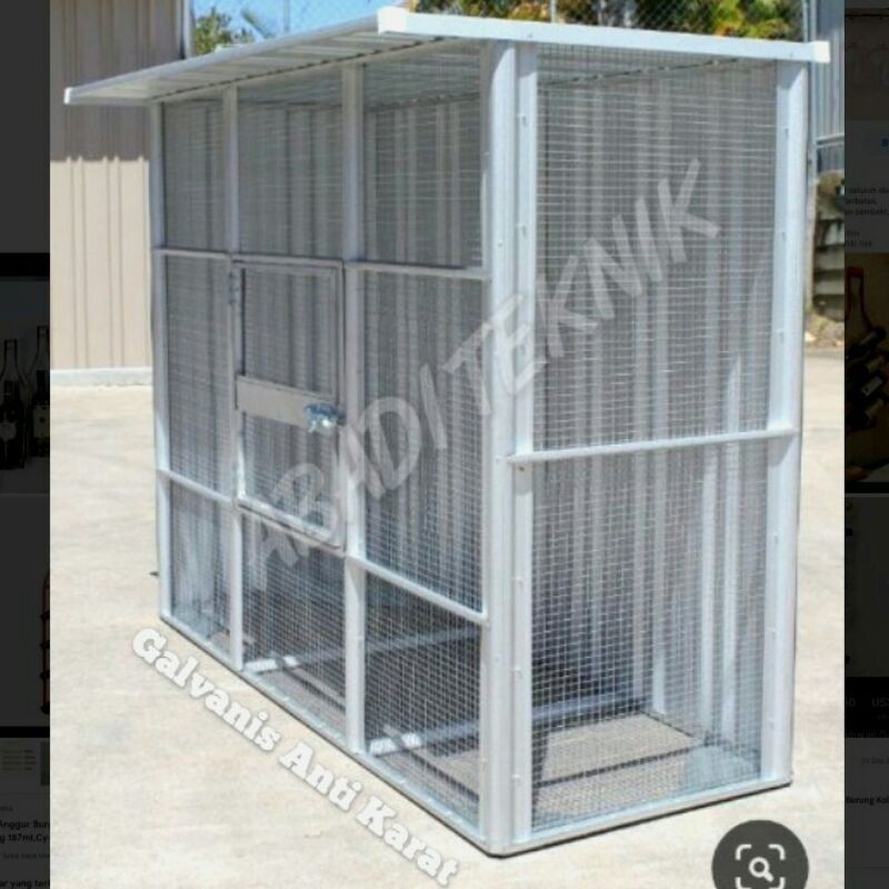 Shopee MANTUL Sale   Sangkar Kandang Umbaran Ternak Burung Koloni Besi Lovebird Besar 4
   Stock