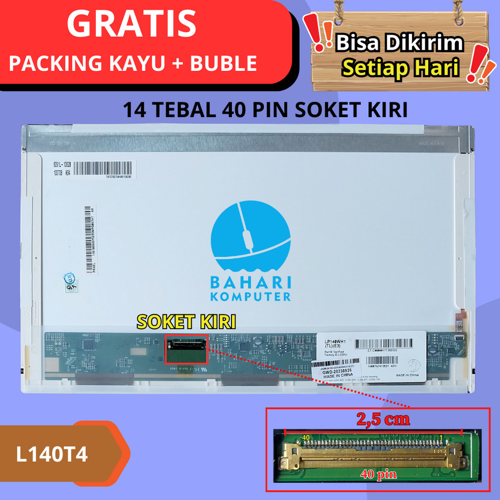 Layar LCD LED Laptop Toshiba Satellite L510 C600 C600D C640 C640D C645