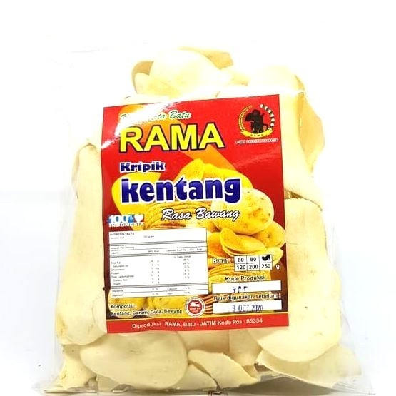 

RAMA KRIPIK KENTANG 100gr | KERIPIK POTATO ASLI ORIGINAL ASIN