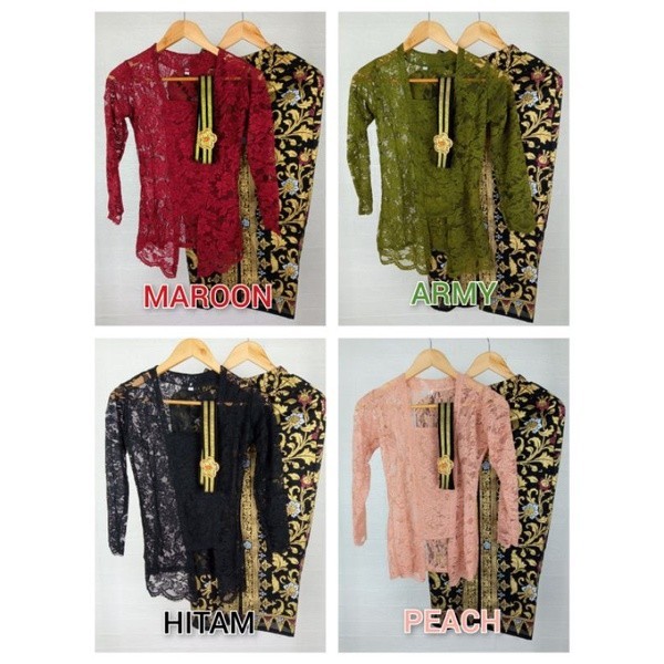 Set Kebaya Kebaya Modern Kebaya Brukat Bali Atasan Kebaya Brukat Kebaya Bali Kutu Baru Murah Grosir 