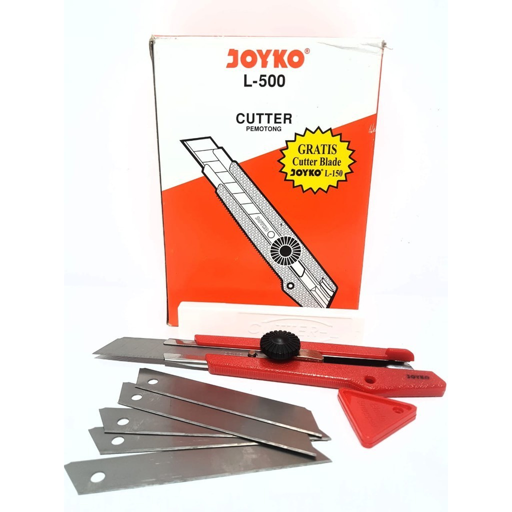 

Harga Grosir (1Box /12pcs ) Pisau Cutter Besar JOYKO L-500 + Gratis Cutter Blade JOYKO L-150