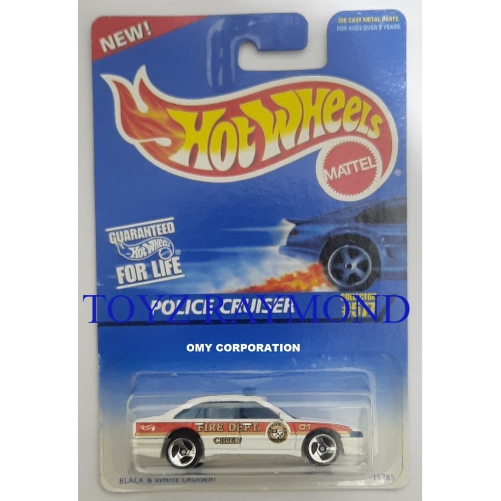 Hotwheels  HW Police Cruiser fire putih white polisi rare
