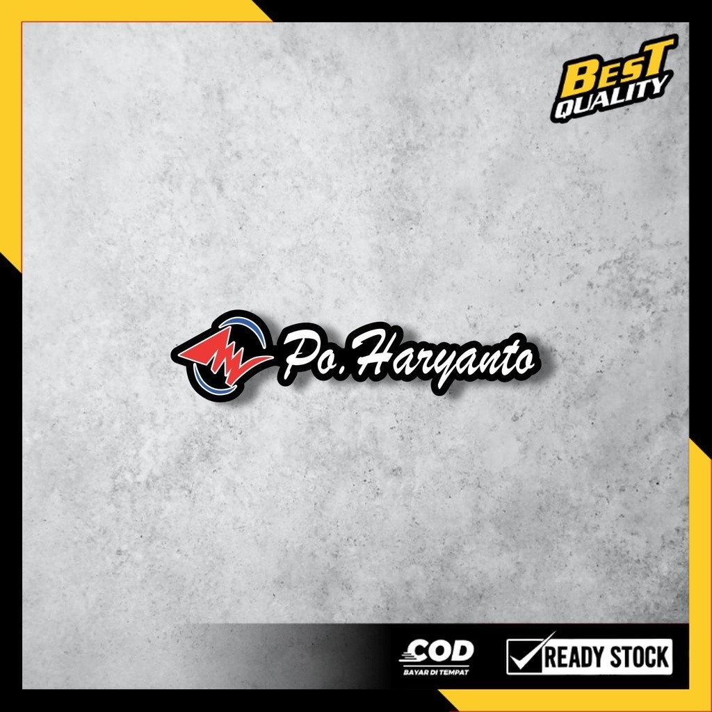 Stiker Bus LOGO PO HARYANTO - Stiker Sticker Setiker Bismania bus Mania Cutting Anti Air SCANIA MERC