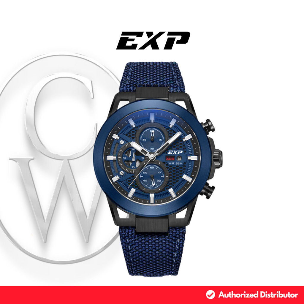 Jam Tangan Pria Expedition EXP E 6852 MCNUBBU Kulit Chronograph