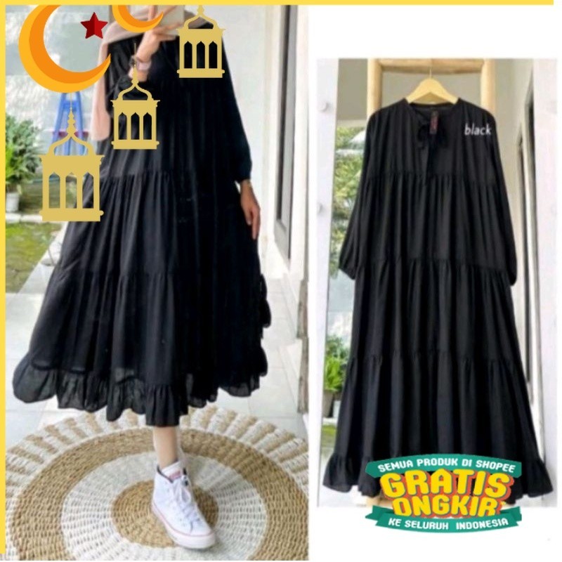 BSC_ RACHEL MIDI DRESS /SOJIN MIDI DRESS FASHION MUSLIM/nude yellow kuning mustard