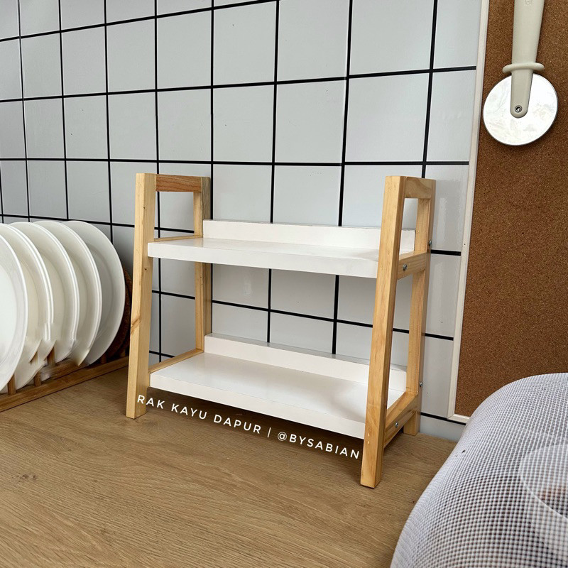 Rak Kayu Dapur Minimalis, Kayu Jati Belanda