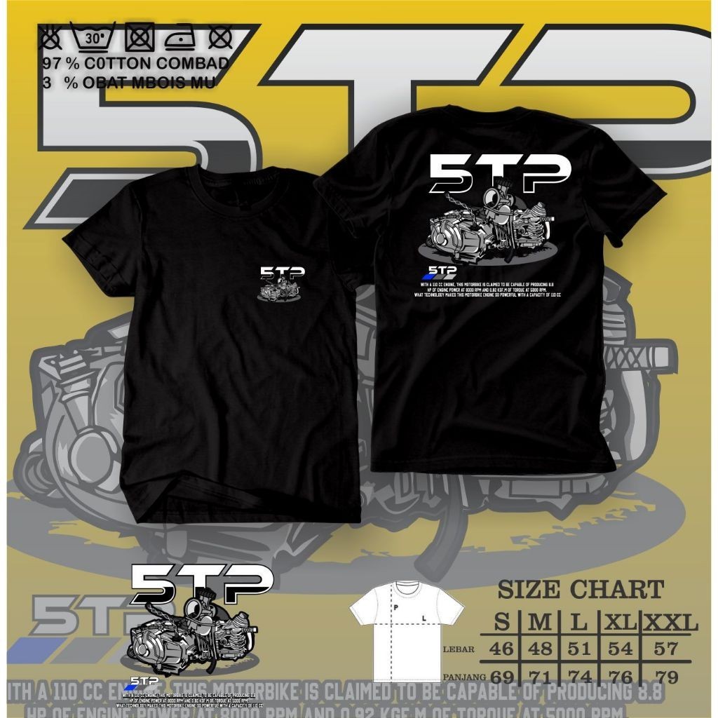 T-SHIRT 5tp_kaos motor kaos 5tp kaos terbaik mesin 5tp caisar custom