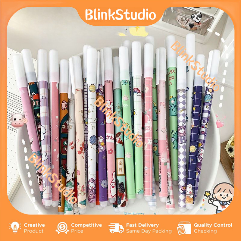 

BlinkStudio Pulpen Bisa Hapus Bolpoin Gel Erasable Pulpen Motif Karakter Lucu Pulpen Gel Tinta Bisa Dapus Pena Penghapus Ajaib Yang Bisa Dihapus