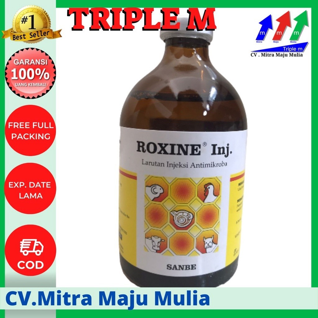 Roxine 50ml Roxine 100 ml Antibiotik Sapi Kambing dll Sanbe