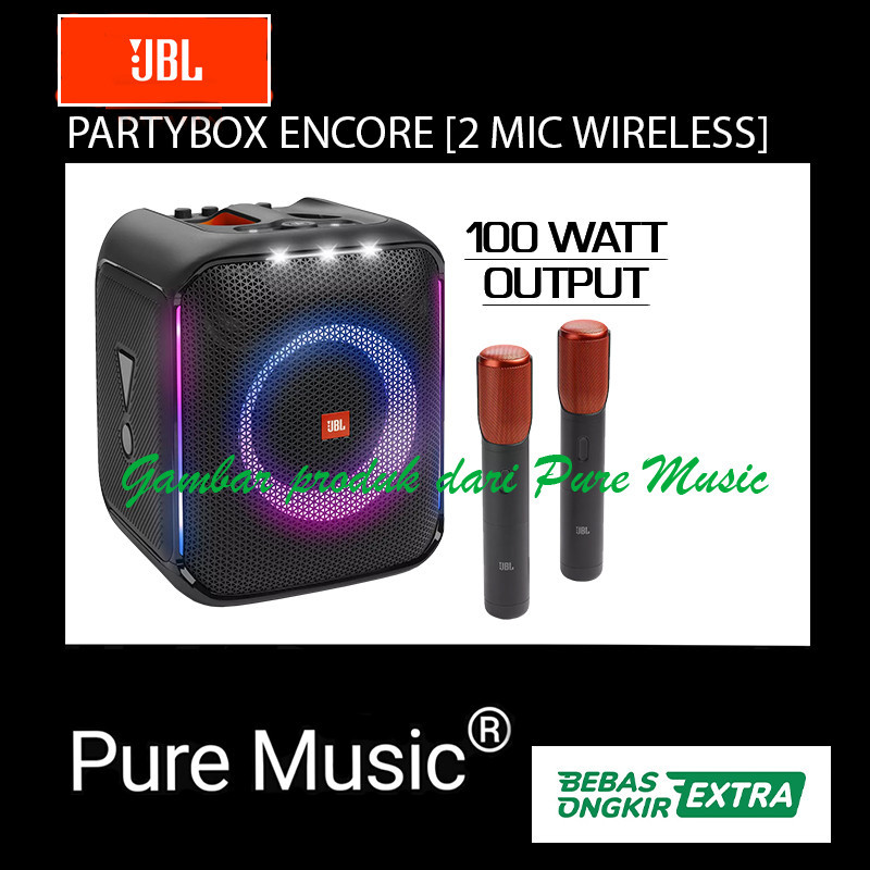 READY JBL PARTYBOX ENCORE PARTY BOX 2 MIC WIRELESS KARAOKE SPEAKER ORIGINAL GARANSI RESMI 1 TAHUN