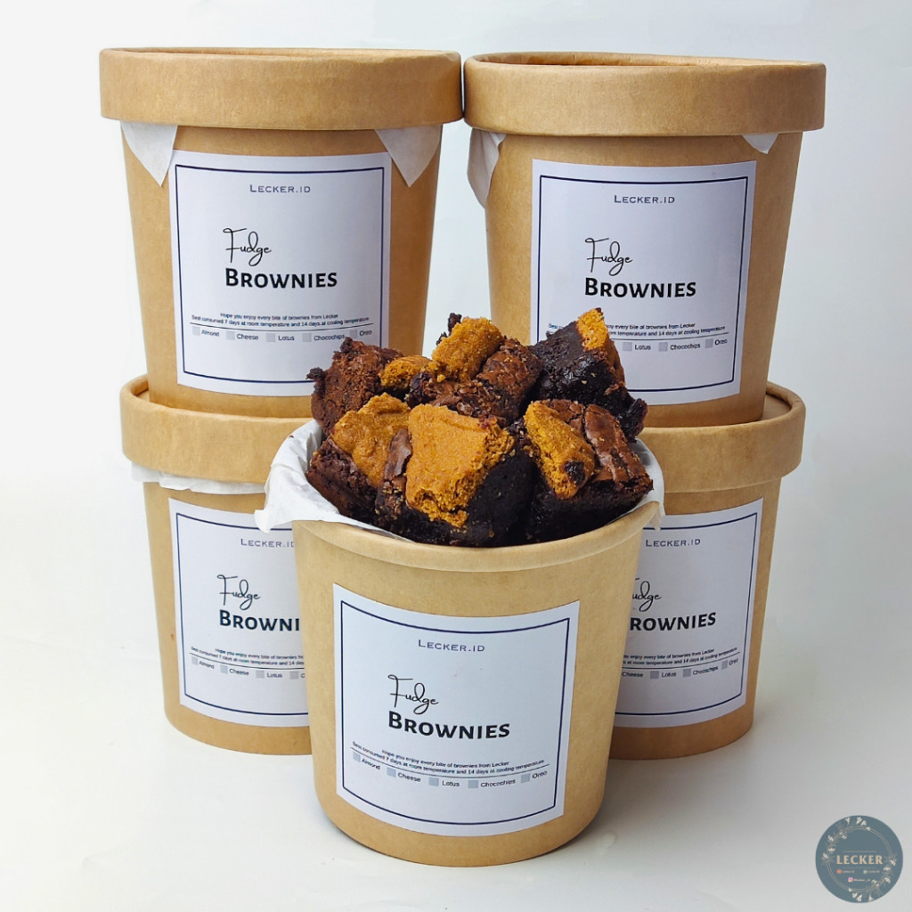 

READY STOK!!! Brownies Fudgy Bucket 12oz | Brownies Panggang | Brownies Coklat | Brownies Lumer | Hampers Natal