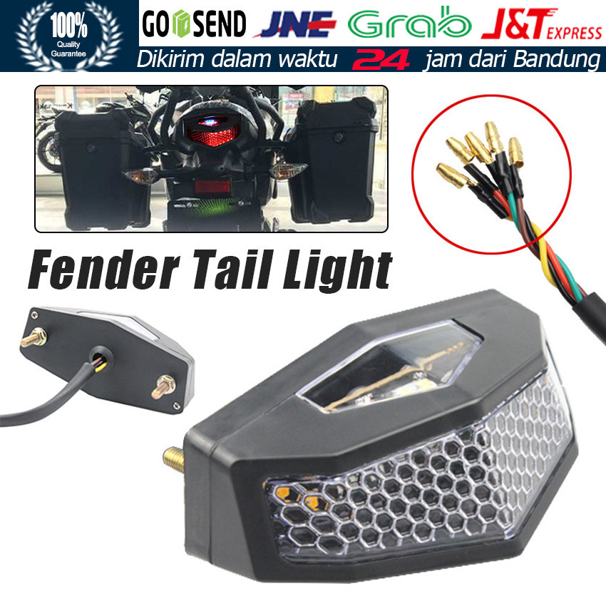 Lampu Belakang LED Untuk Sepeda Motor Motocross / Lampu Belakang Belakang Rem Sepeda Motor