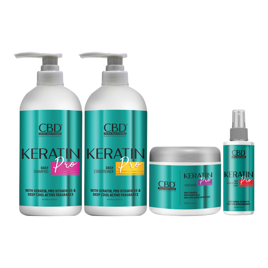 CBD Professional Keratin Daily Series | Hair Mask | Keratin Shampoo | Keratin Conditioner | Vitamin 