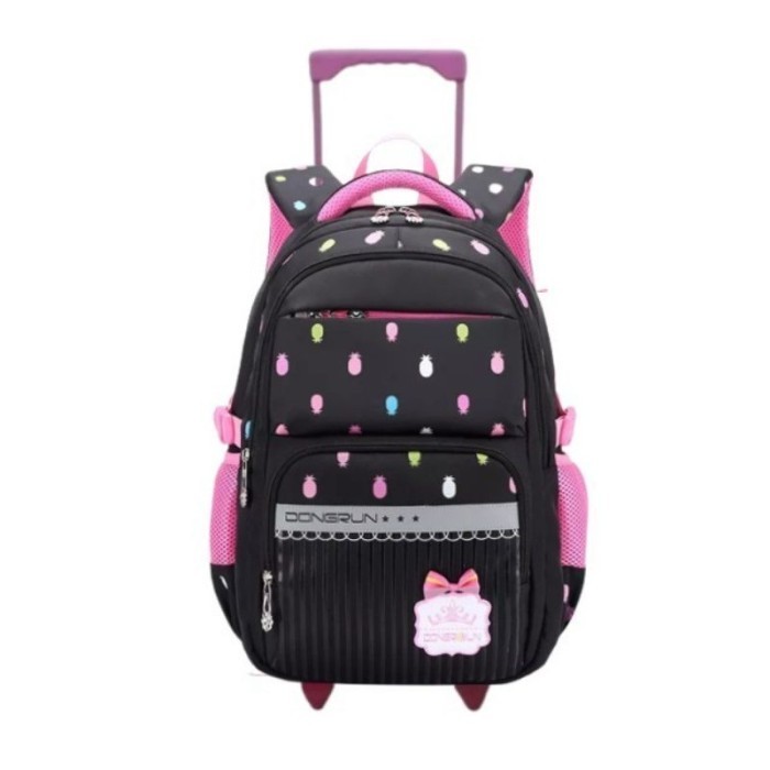 // Tas Trolly Anak Sekolah Perempuan  Tas Roda Anak