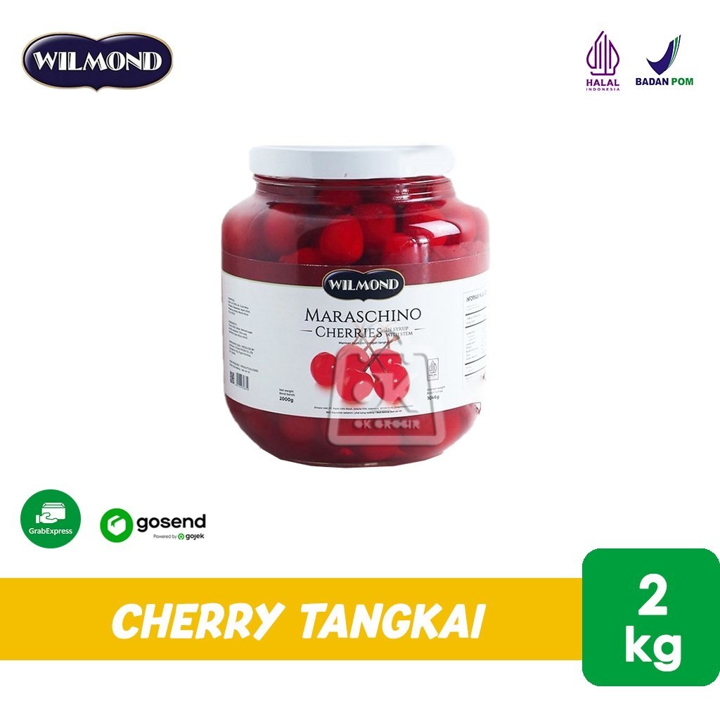 

Cherry Merah Maraschino Wilmond Toples Kaca 2kg (KHUSUS INSTANT)