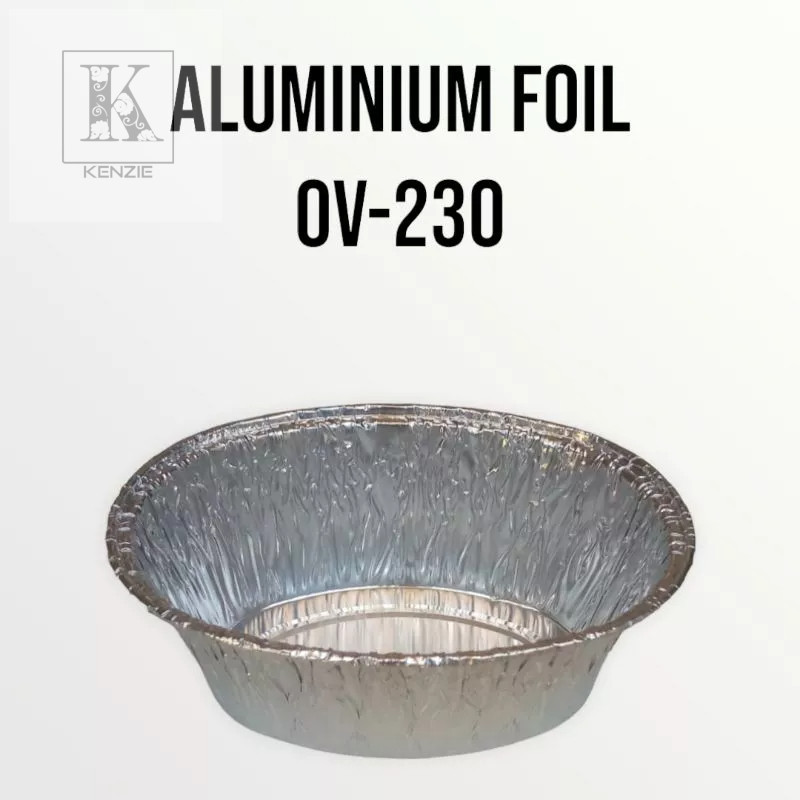 ( 10pcs ) Aluminium Foil Cup Oval OV230 Tanpa Tutup