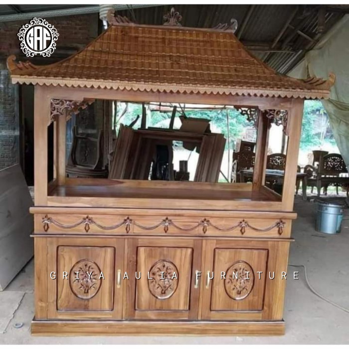 Bufet aquarium kayu jati terbaik aquarium pintu 3 terbaru