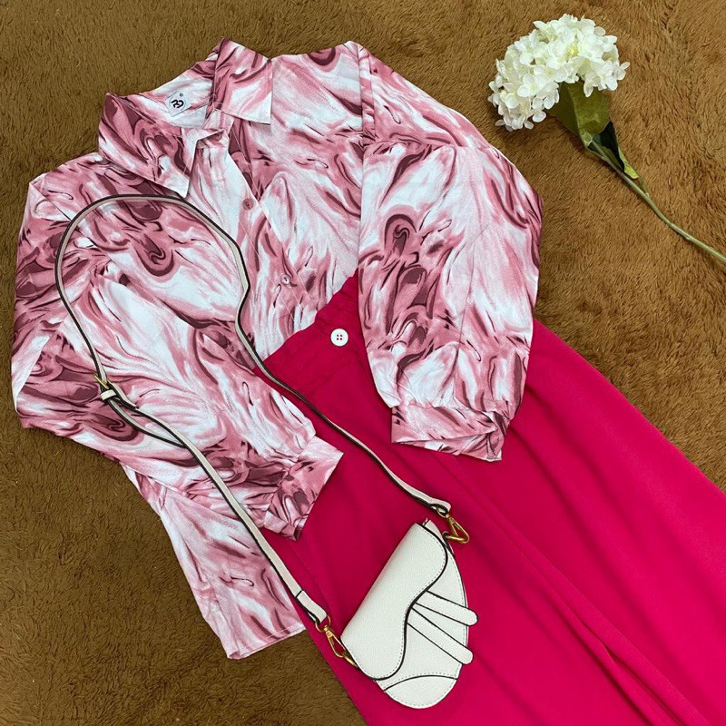 One Set Wanita Kekinian CARLOTTA DAN CELANA KULOT Outfit Fashion OOTD Premium