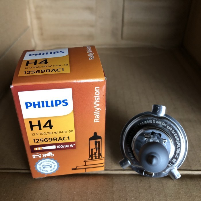 Bohlam lampu utama H4 philips ori 100/90 12v