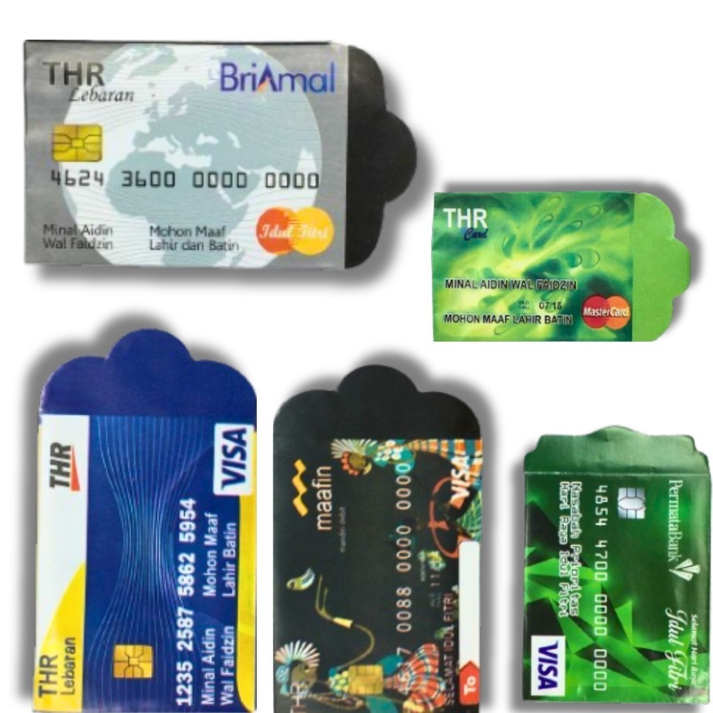 

AMPLOP Lebaran 10 Lembar Kartu ATM Bank Mandiri Bca Bri BTN Amplop Lebaran Angpau