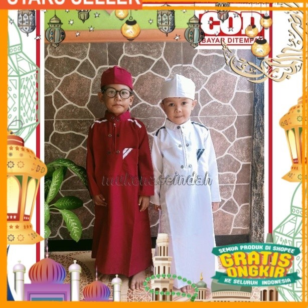 Jubah anak bayi remaja PAUD TK SD SMP SMA usia 1-16 tahun / gamis anak laki-laki/ Pink Dusty Fanta M