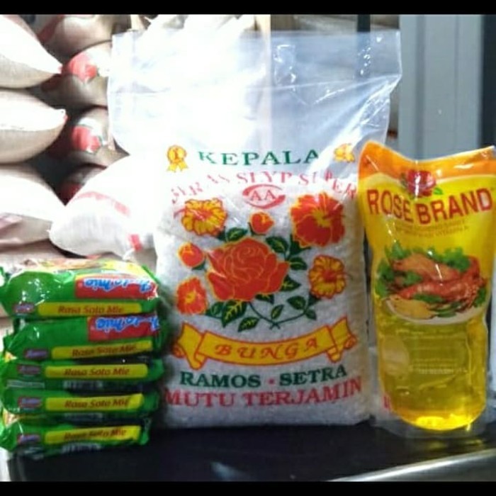 

Satu Paket Sembako (Beras,Minyak Goreng,Indomie) Gojek/Grab