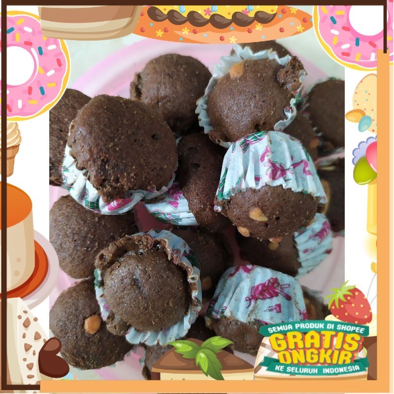 

Brownies Kering mini 1kg/ Brownies kering kiloan/ Brownies Lautan Rasa/ King J Snack