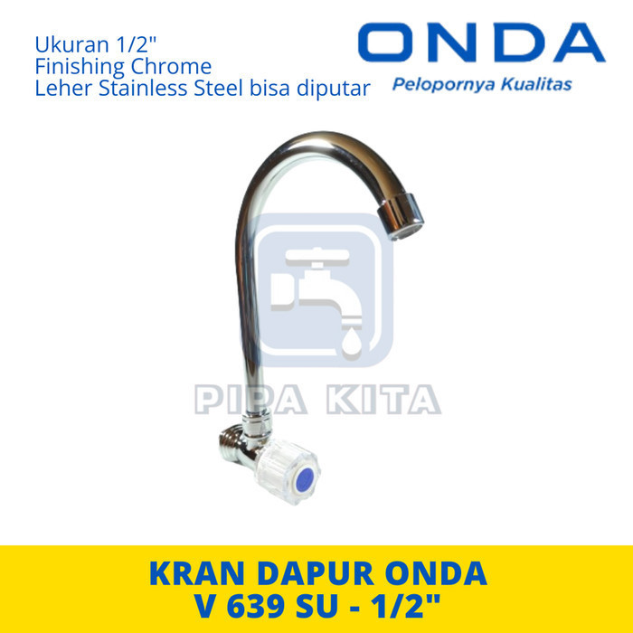 V 639 SU ONDA Kran Air Dapur Kitchen Sink Cuci Piring Leher Angsa