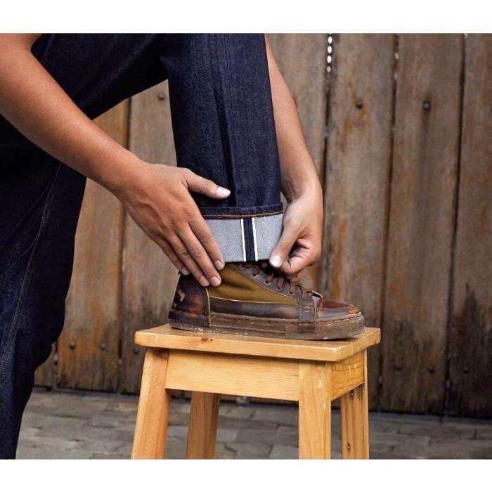 celana denim selvedge pria 16 oz