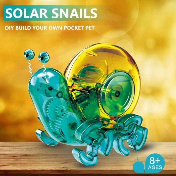 Mainan Robot Rakit DIY Bekicot Siput Solar Cell Tenaga Matahari