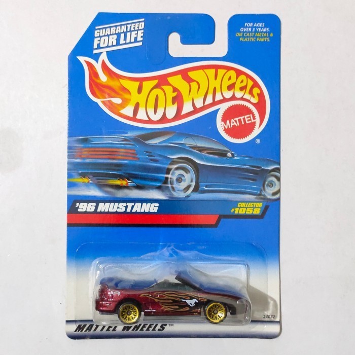 HW Hot Wheels 1996 96 Mustang GT Convertible coklat 1999 base besi -DD24
