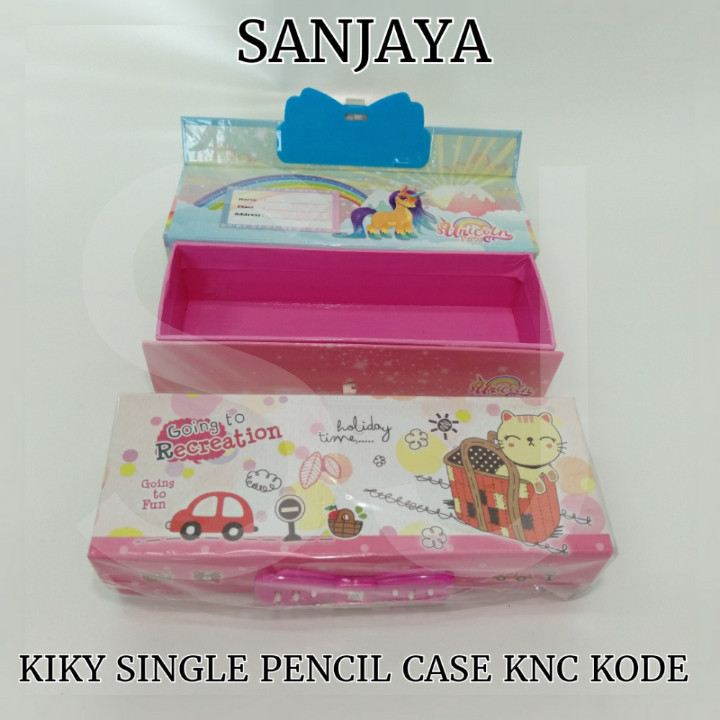 

(HASANS HOME)Tempat Pensil Dengan Kunci Kode Kiky / Single Pencil Case Kunci Kode Motif / Kiky, Single Pencil Case Knc Kode