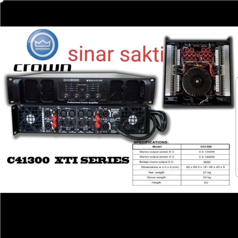 Big Ramadhan Sale POWER AMPLIFIER CROWN C41300 XTI SERIES C 41300 4CH 4X1300 WATT