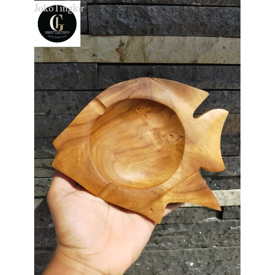 

Asbak kayu jati motif ikan IN 208 murah