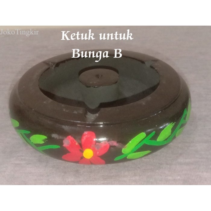 

Asbak Kayu motif Bunga besar murah
