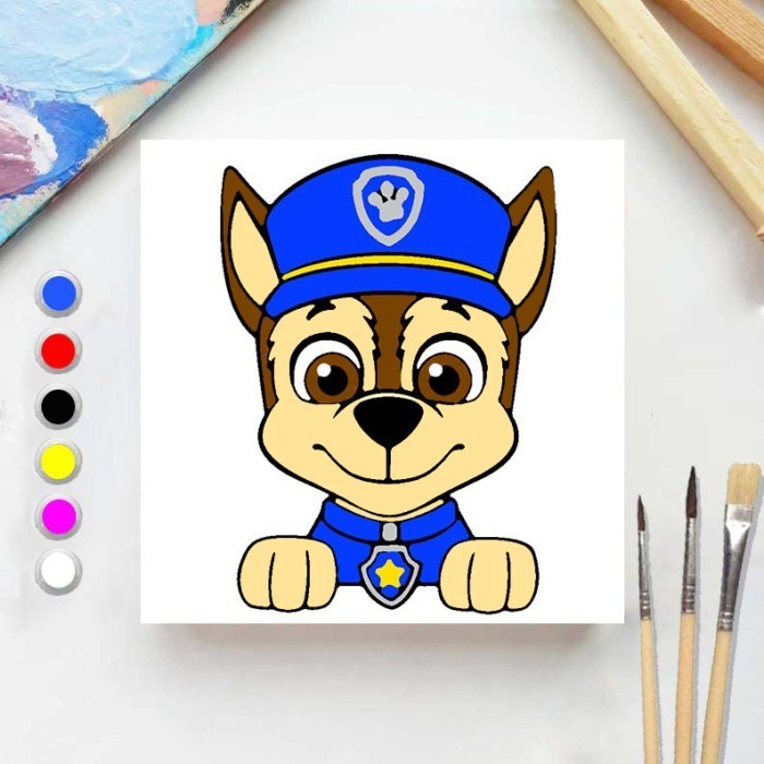 

Paint by number PAW PATROL 1 20x20 Painting kit/Set Melukis anak - PAW PATROL 6