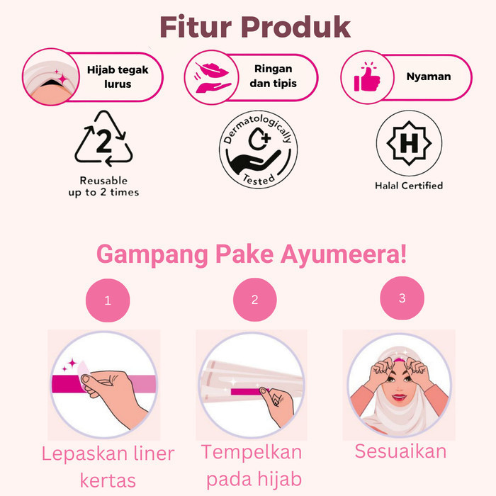 TAPE HIJAB AYUMEERA MODEL GLAMOUR - Membuat Hijab Melengkung Paripurna