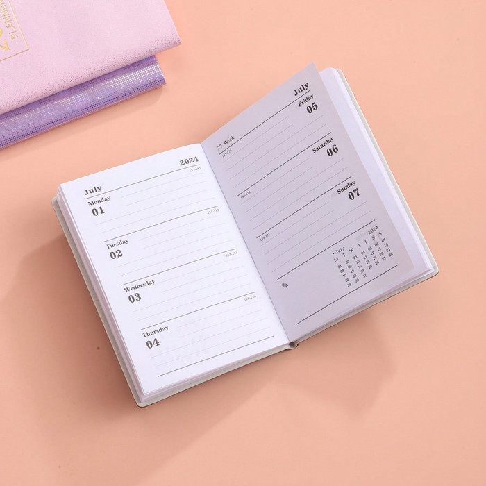 

Buku Catatan Harian 2024 Notebook Planner 365 Days Glitz A7 - Hitam