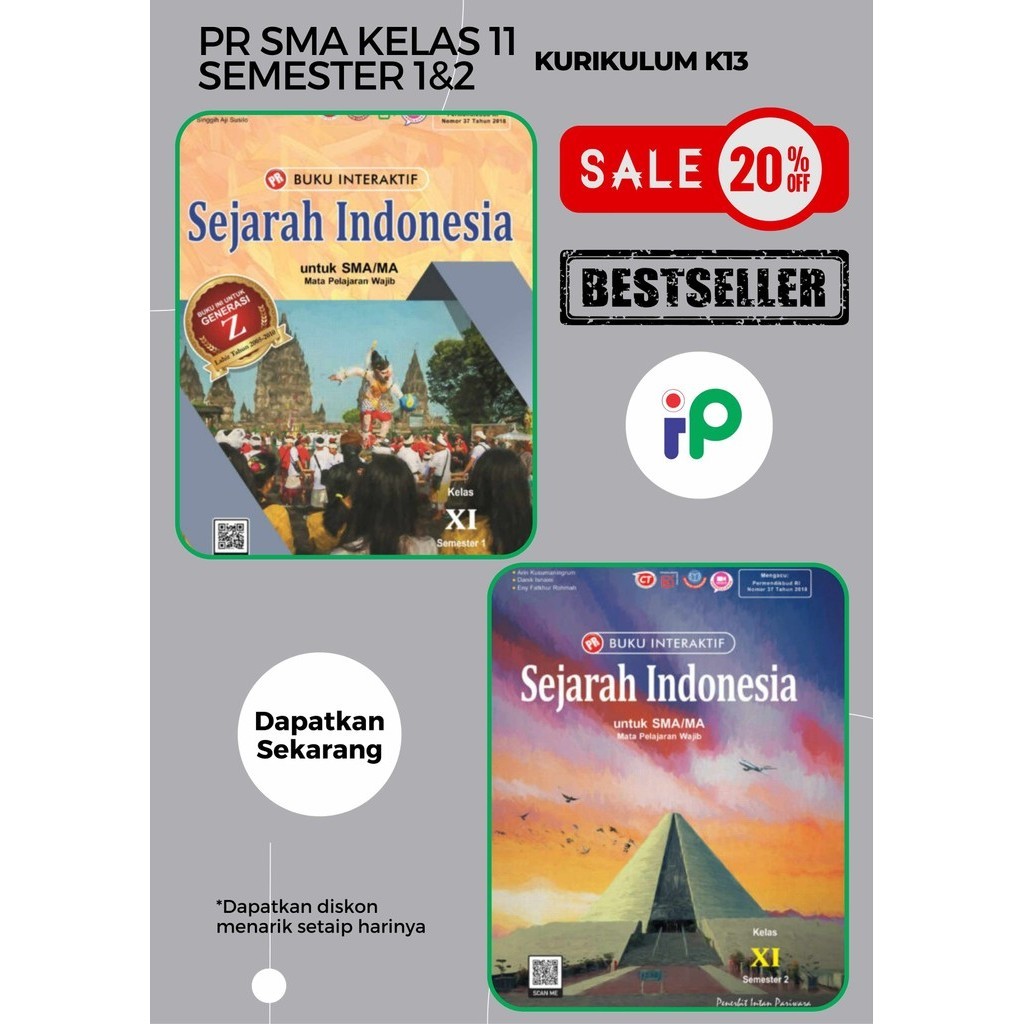 Buku Pr/Lks Sejarah Indonesia K13 SMA/MA Kelas 11/XI Semester 1&2  Intan pariwara Tahun 2024 Terbaru