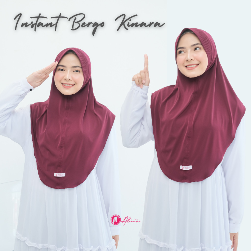 Instant Simple Bergo Kinara By Hijab Aluna Official