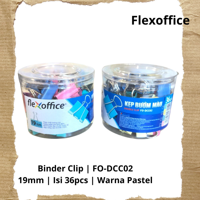 

Binder Clip Flexoffice 19mm isi 36pcs - FO-DCC02