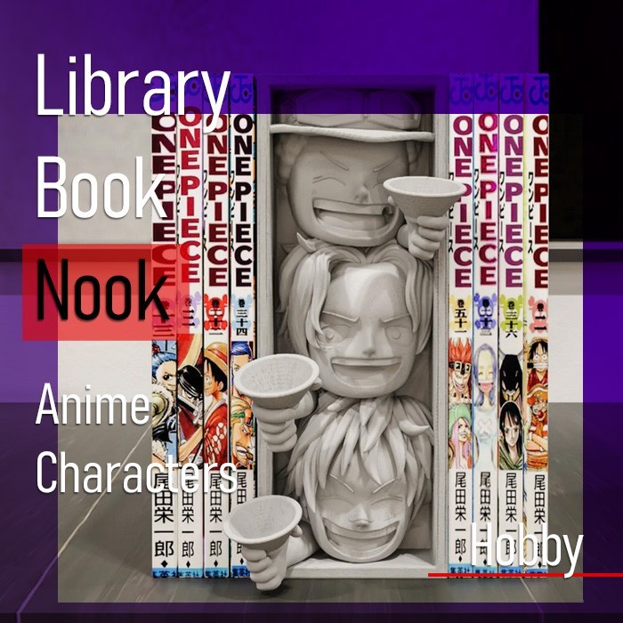

Book Nook ANIME 3D Pembatas Buku Bookend Bookshelf DIY Insert End Shelf Manga One Piece Luffy Pokemon Pikachu Zoro Seiya