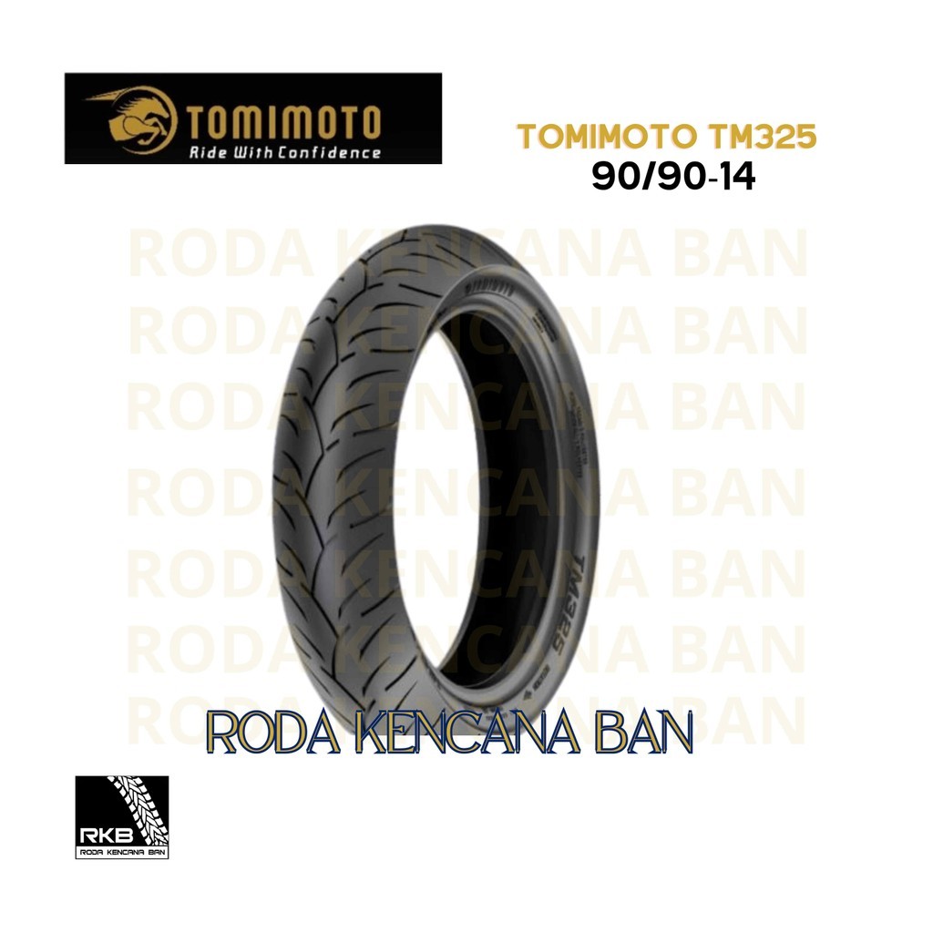 Ban Motor TOMIMOTO TM325 size 90/90 R14 - Tubeless Ban Belakang BEAT, SCOOPY, VARIO 125/150, MIO, FI