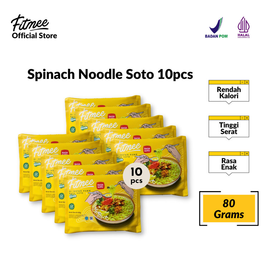 

Fitmee Mie Instan Bayam Soto 80 Gr 10 pcs