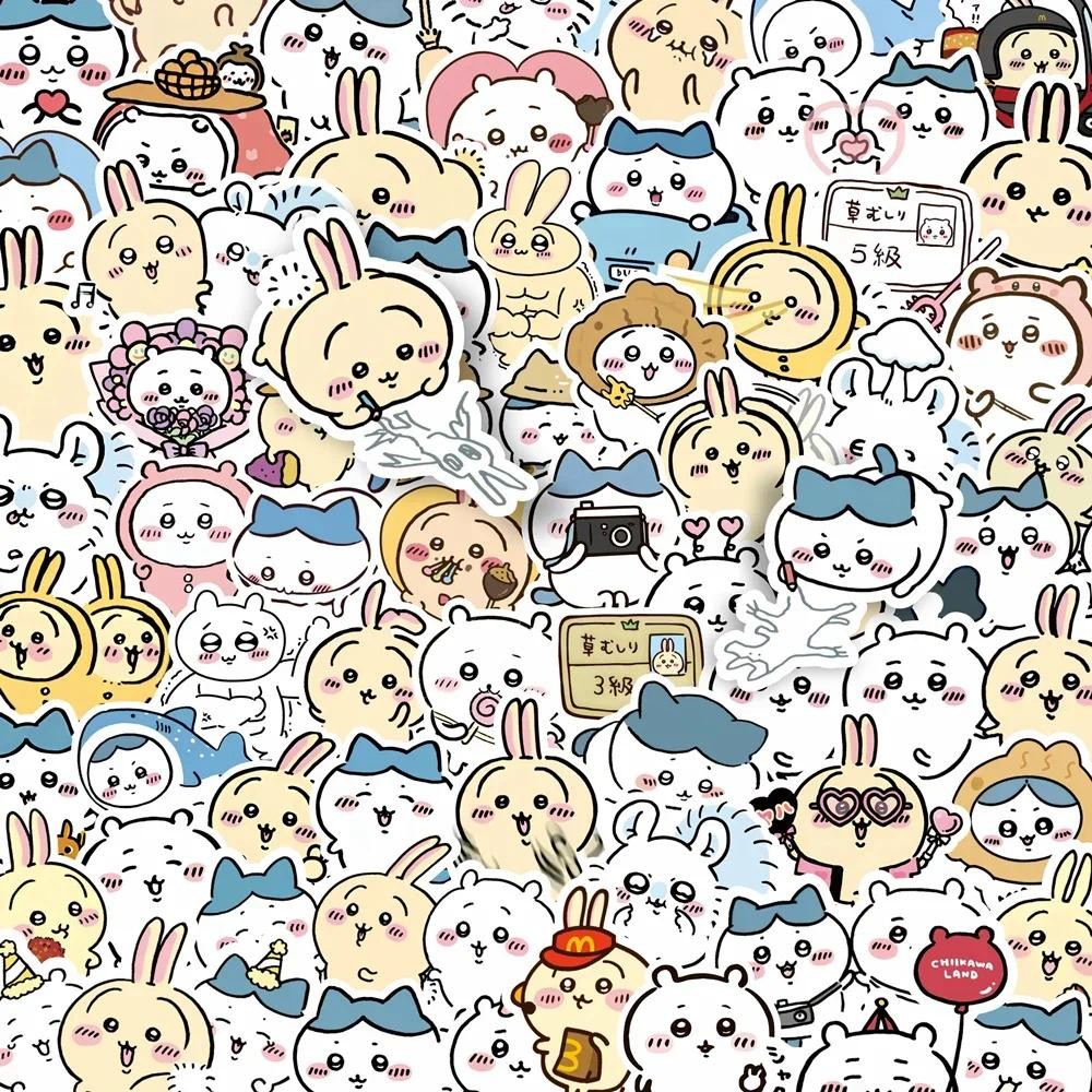 

100PCS Non-repeating Cartoon Chiikawa Stickers Cute Decals DIY for Water Cup Skateboard Kawaii Kids Toys Sticker Decoration