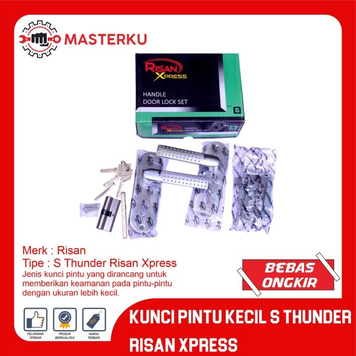 Kunci Pintu Kecil S Thunder Risan Xpress/Kunci Pintu Set/Door Lock Set/Handle Lock Set/Kunci Pintu