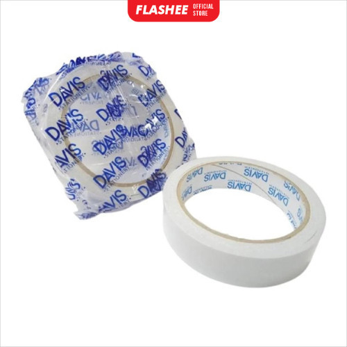 

Double Tape Davis Double Tip Masking Tape Lakban Isolasi Kertas