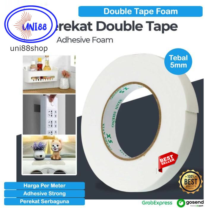 

Double Tape Foam Busa Putih Perekat Berkualitas Tebal Doble Tip Busa Perekat Dua Sisi Serbaguna Murah